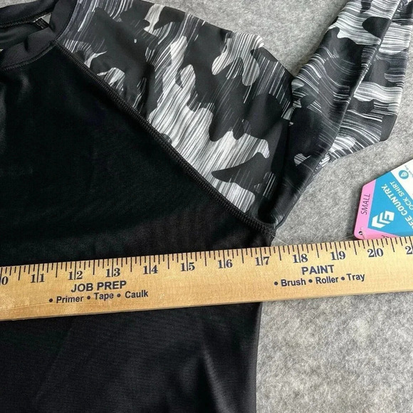 Free Country Long Sleeve Rashguard Womens Small 1/2 Zip UPF 50 Sunblock Shirt - Picture 9 of 11